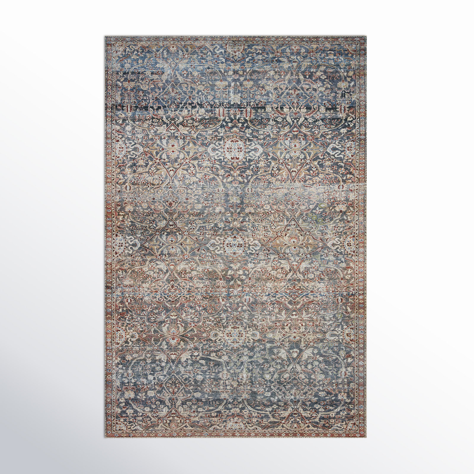 Chris Loves Julia x Loloi Jules Oriental Denim/Spice Area Rug